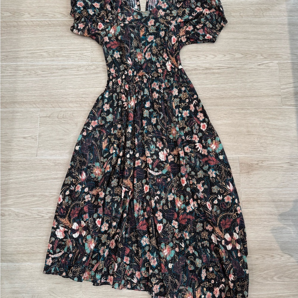 Ulla Johnson Multicolor Floral Midi Dress